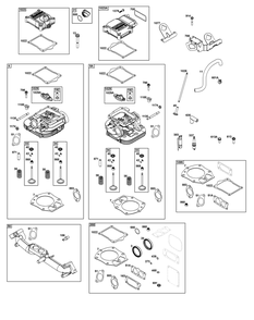 Cylinder Head Group Diagram and Parts List for 542477-0008-J1 400000 - 699999 Briggs and Stratton Engine